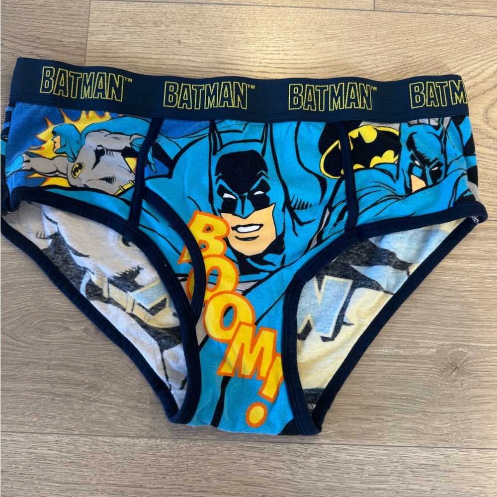 Batman Blue Boys Comic Briefs with Yellow Accents